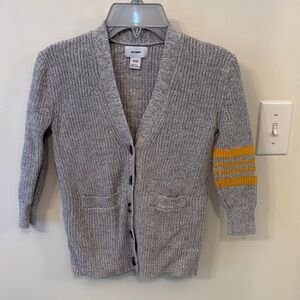 Old Navy Kids Gray Cardigan with Yellow Accents